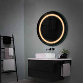 Specchio LED Rotondo | Controllo tramite interruttore a muro | Luce bianca calda - Reyze Serie Salono Modello 1
